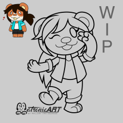 COMMISSION - Dogday 1 Line Art WIP 1